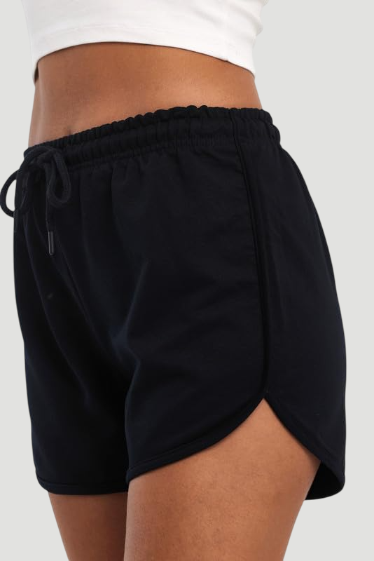 Short ample en coton pour femme Bleu foncé