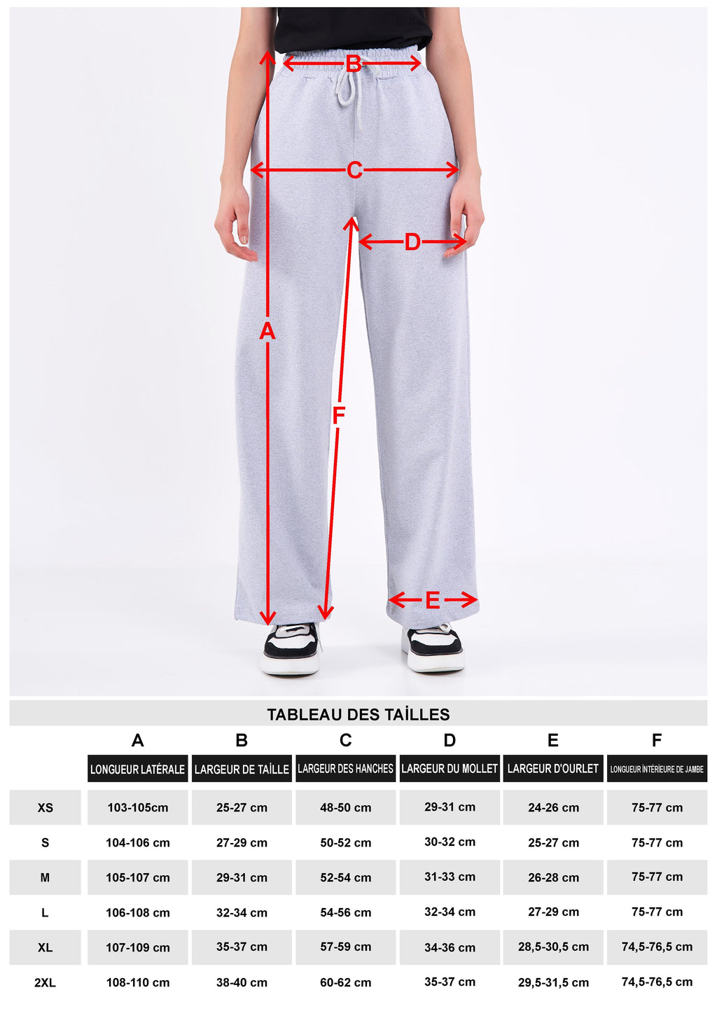 Pantalon de jogging pour femme Gris clair