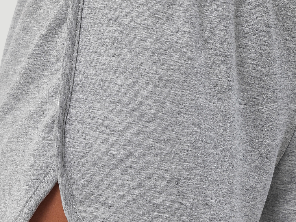 Short ample en coton pour femme Gris clair